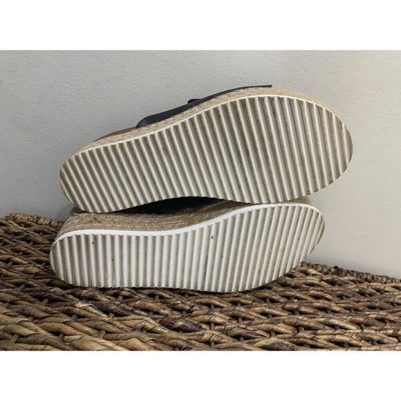 Patrizia Spring Step Metallic Buckle Accent Platform Espadrille Sandals US 7.5 - Picture 6 of 8